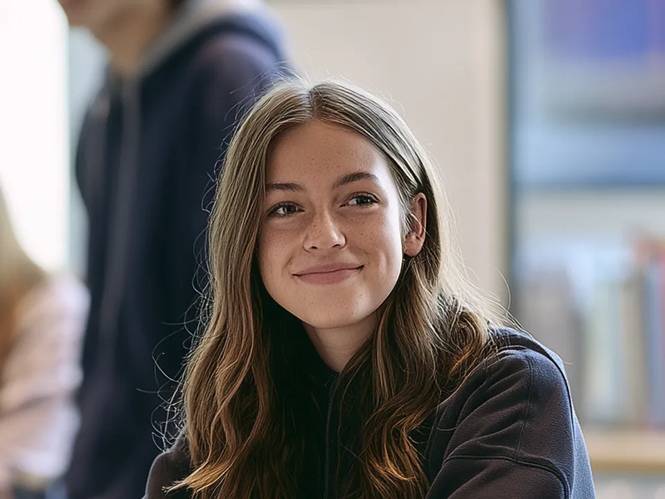 Alumna en un aula de Educación Secundaria Obligatoria